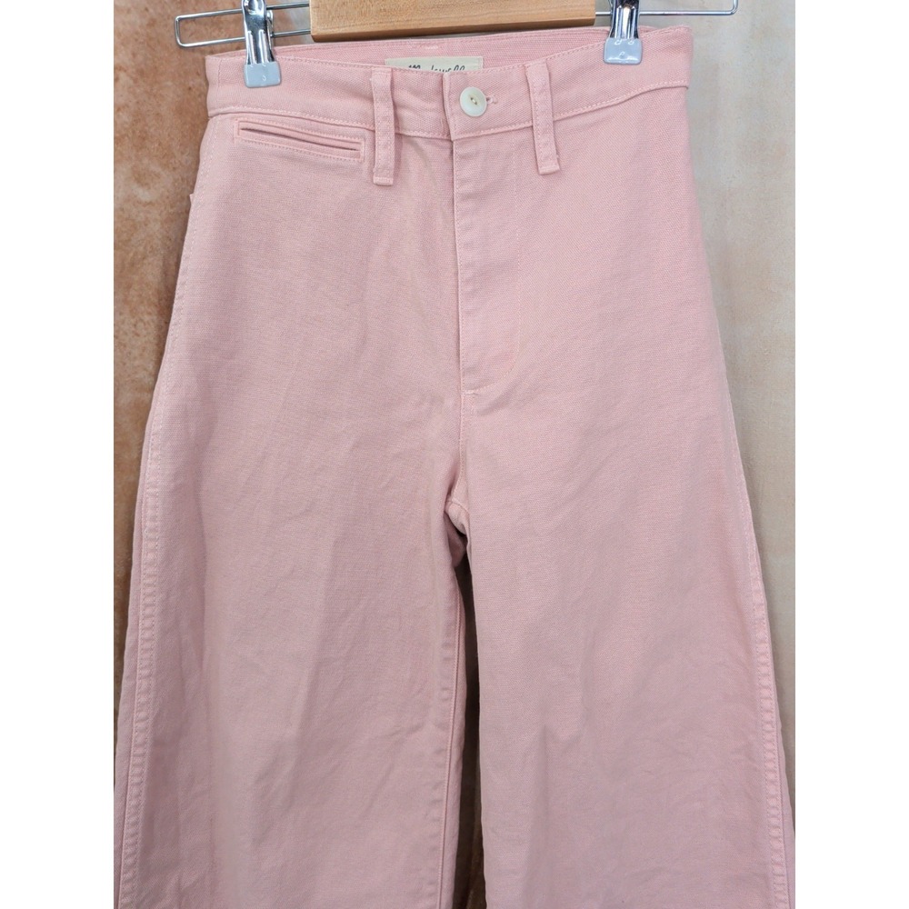 Madewell High Waist Emmett Wide Leg Crop Pants in pInk - Picture 3 of 6